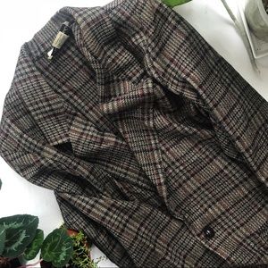 Vintage Oversized Plaid Blazer